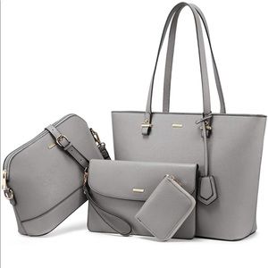 Lovevook Tote Handbag 4 Piece Set